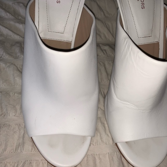 Michael Michael Kors made in Italy white high heels slides size 39 - Picture 3 of 13
